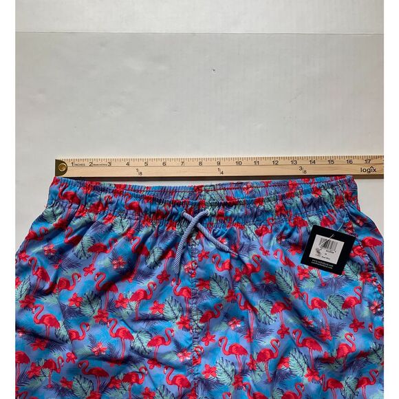 TailorByrd Pool Blue Flamingo size Medium Swim Trunks - Picture 5 of 6